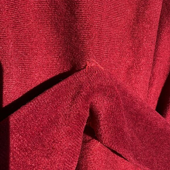 Men's Vtg Pierre Cardin Maroon Robe One Size Polyester Made USA 70s 80s Belted - Picture 5 of 10